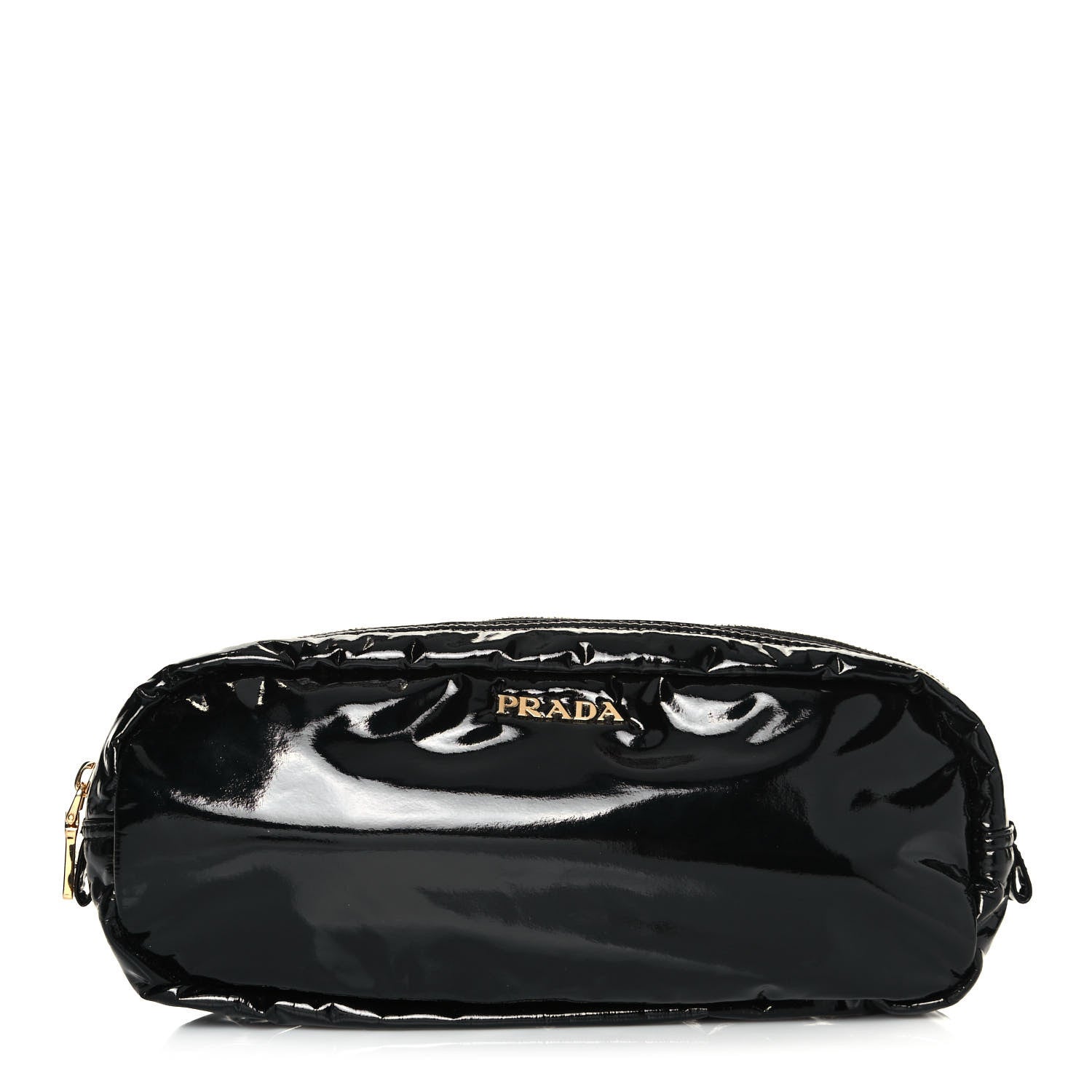 Prada Vernice Cosmetic Pouch Black 1 of 10