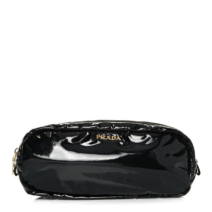 Prada Vernice Cosmetic Pouch Black 1 of 10