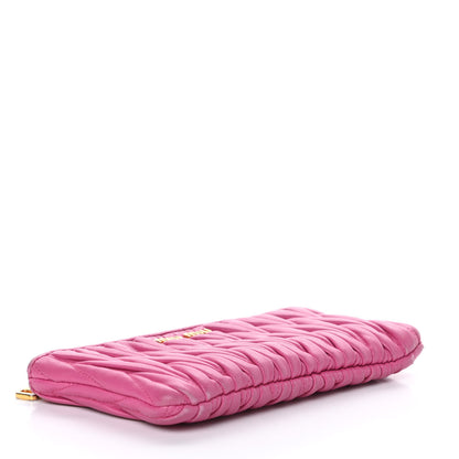 Miu Miu Nappa Matelasse Pouch Fuxia 4 of 14