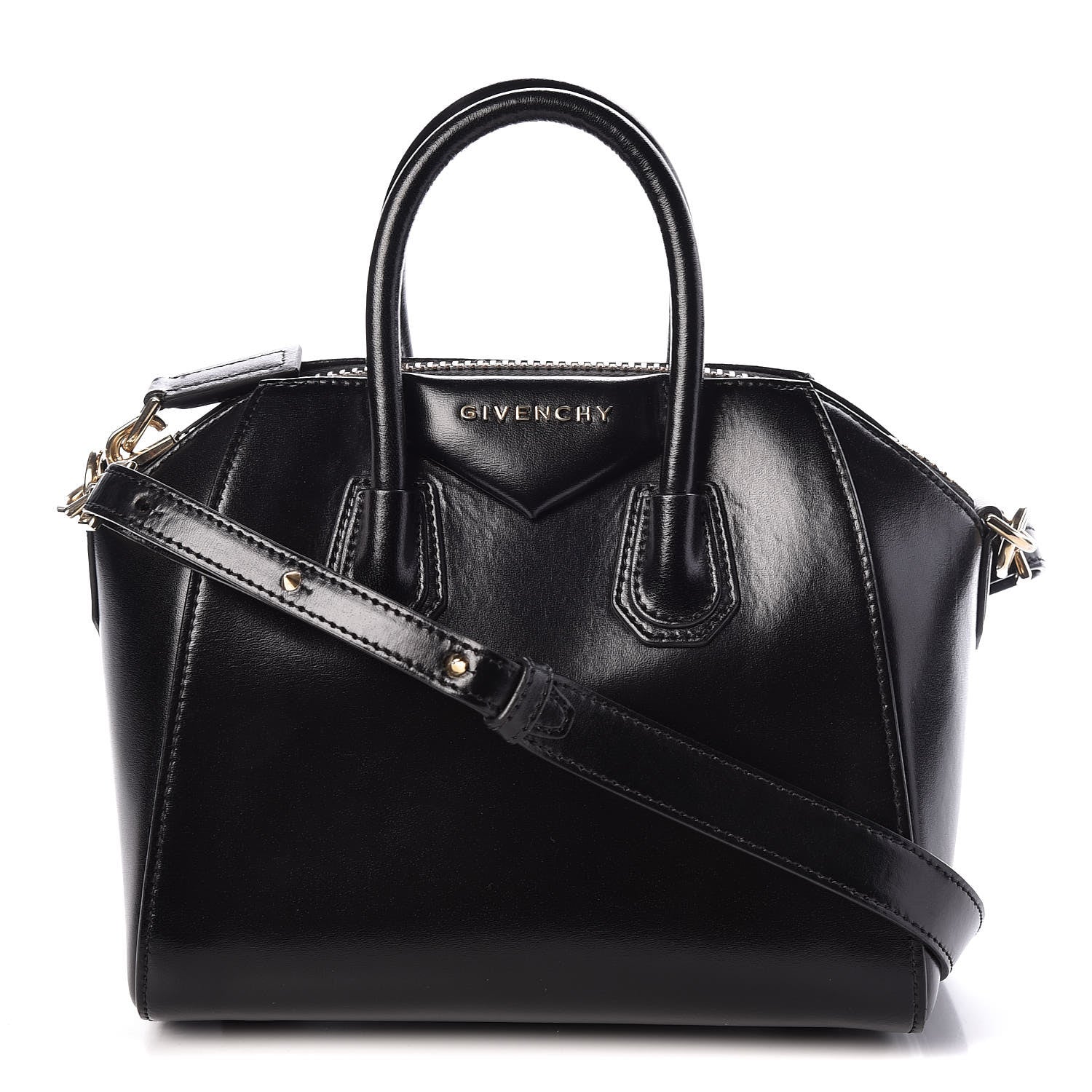 Givenchy Shiny Lord Calfskin Mini Antigona Black 1 of 12