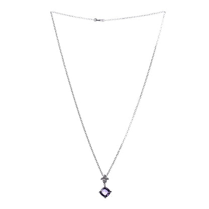 Cartier 18K White Gold Diamond Amethyst Hindu Mysterieuse Pendant Necklace 3 of 6