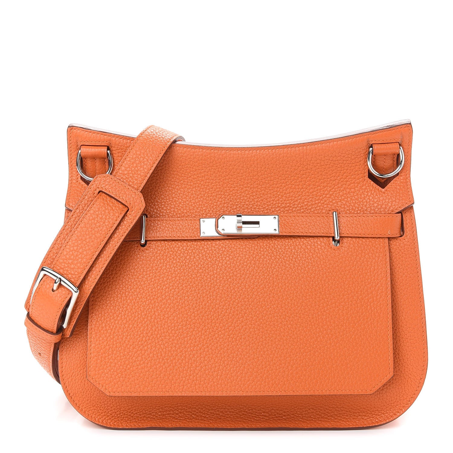 Hermes Taurillon Clemence Jypsiere 28 Orange 1 of 9