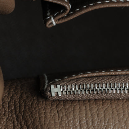 Hermes Taurillon Clemence Jypsiere 34 Etoupe 9 of 9