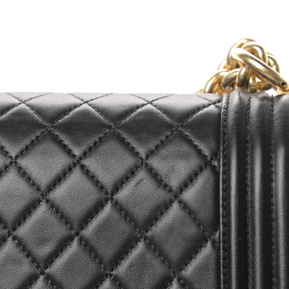 Chanel Lambskin Quilted New Medium Boy Flap Black 16 of 17