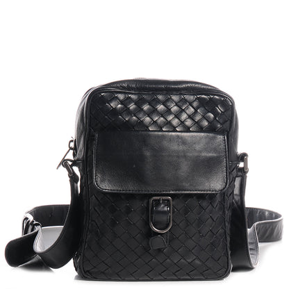 Bottega Veneta Nappa Intrecciato Messenger Bag Nero 1 of 9