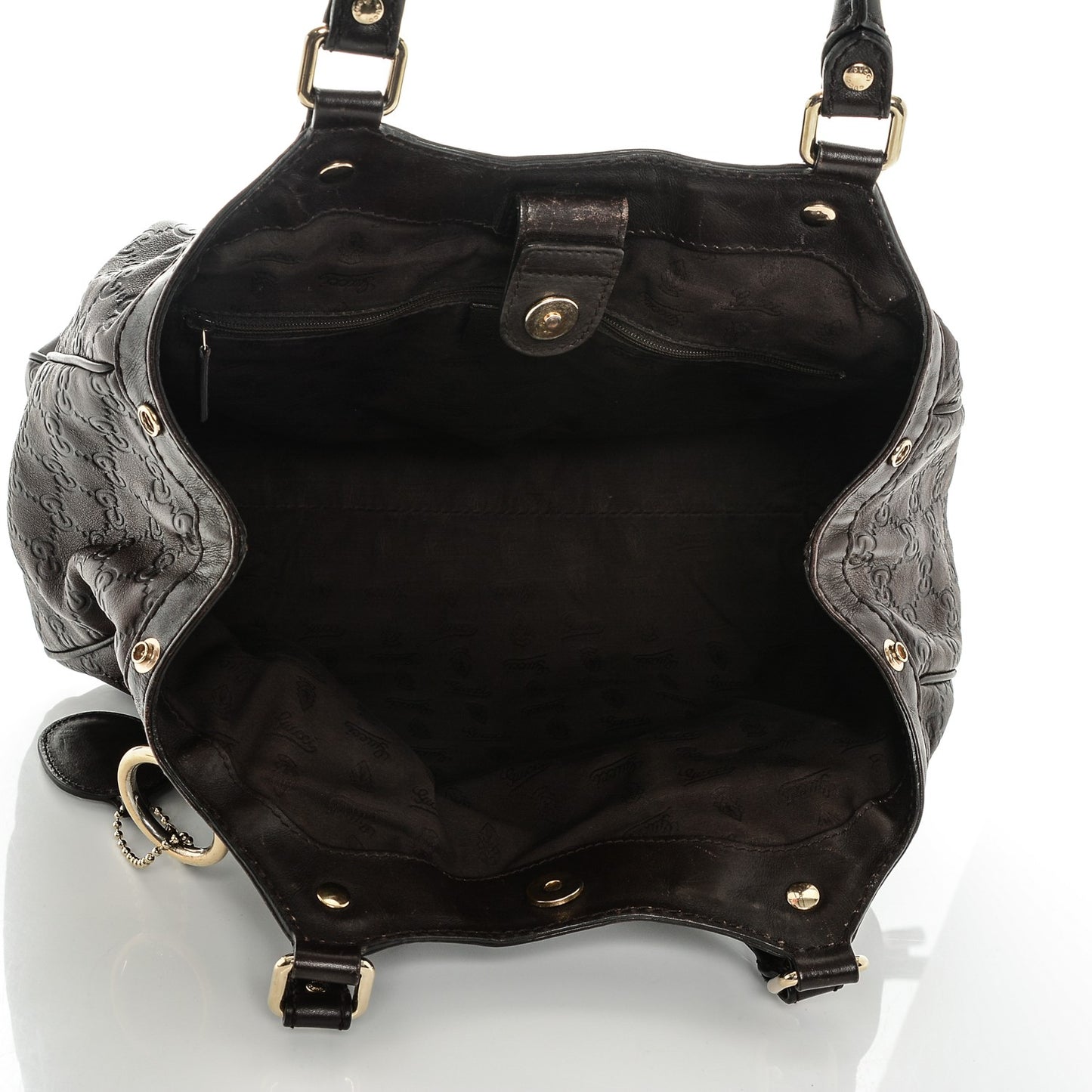 Guccissima Medium Sukey Tote Chocolate