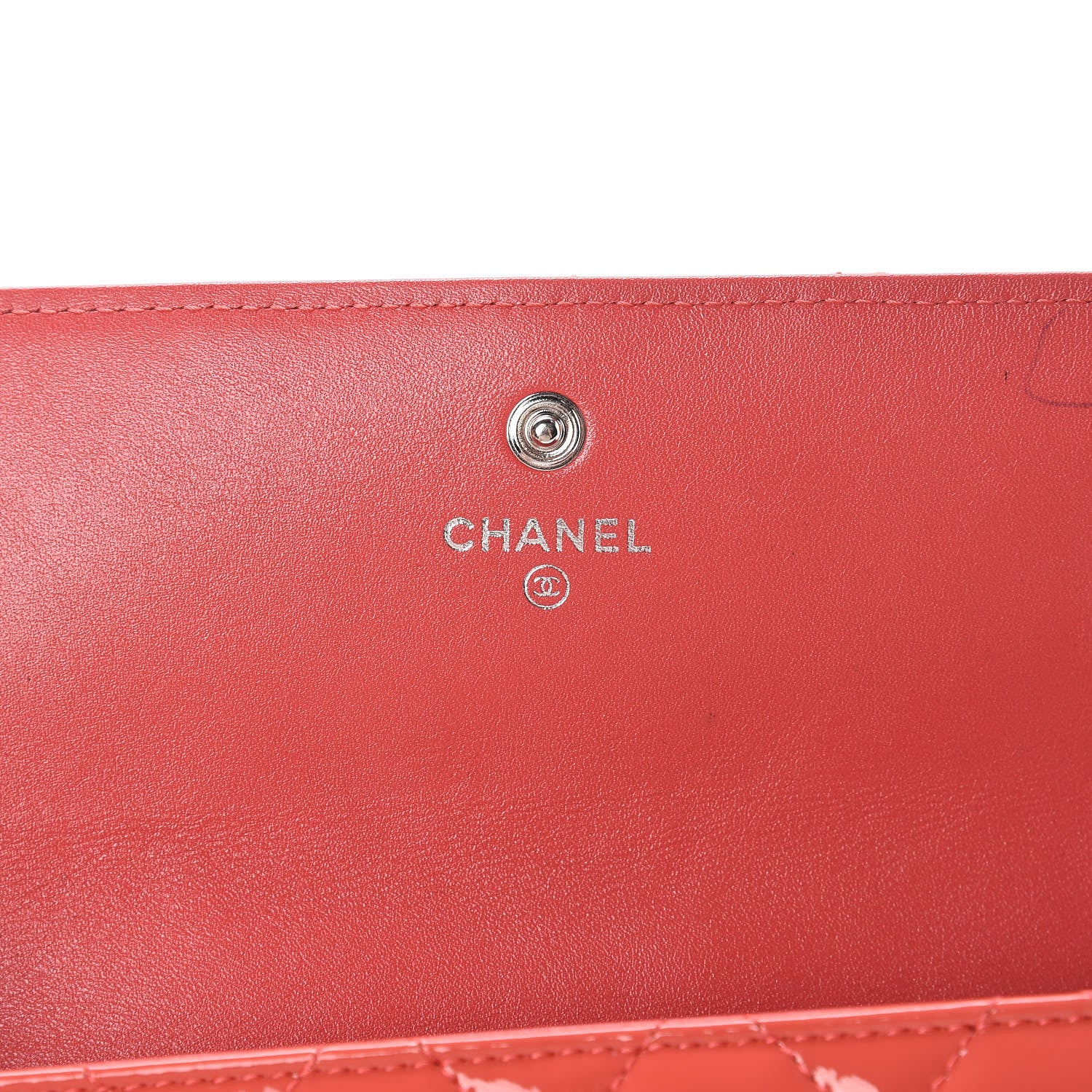 Chanel Patent Calfskin Quilted Large Flap Wallet Dark Pink 6 of 22
