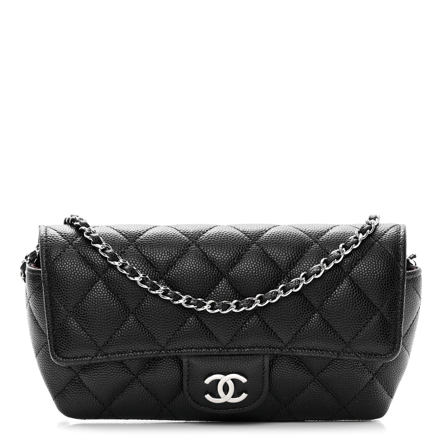 Chanel Caviar Quilted Glasses Case With Chain Black 1 of 12