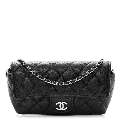Chanel Caviar Quilted Glasses Case With Chain Black 1 of 12