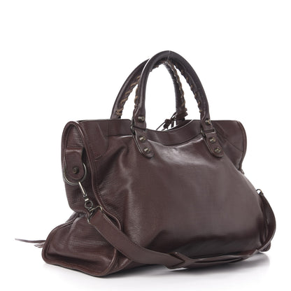 Balenciaga Agneau Classic Hardware Lizard Embossed City Castagna 4 of 11