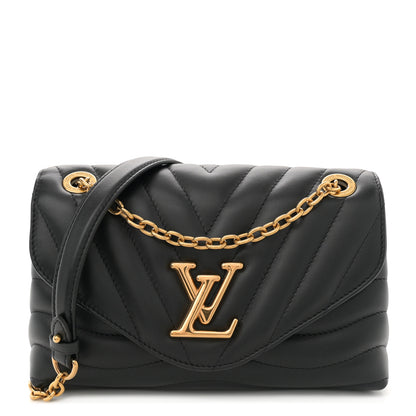 Louis Vuitton Calfskin LV New Wave Chain Bag Black 1 of 10