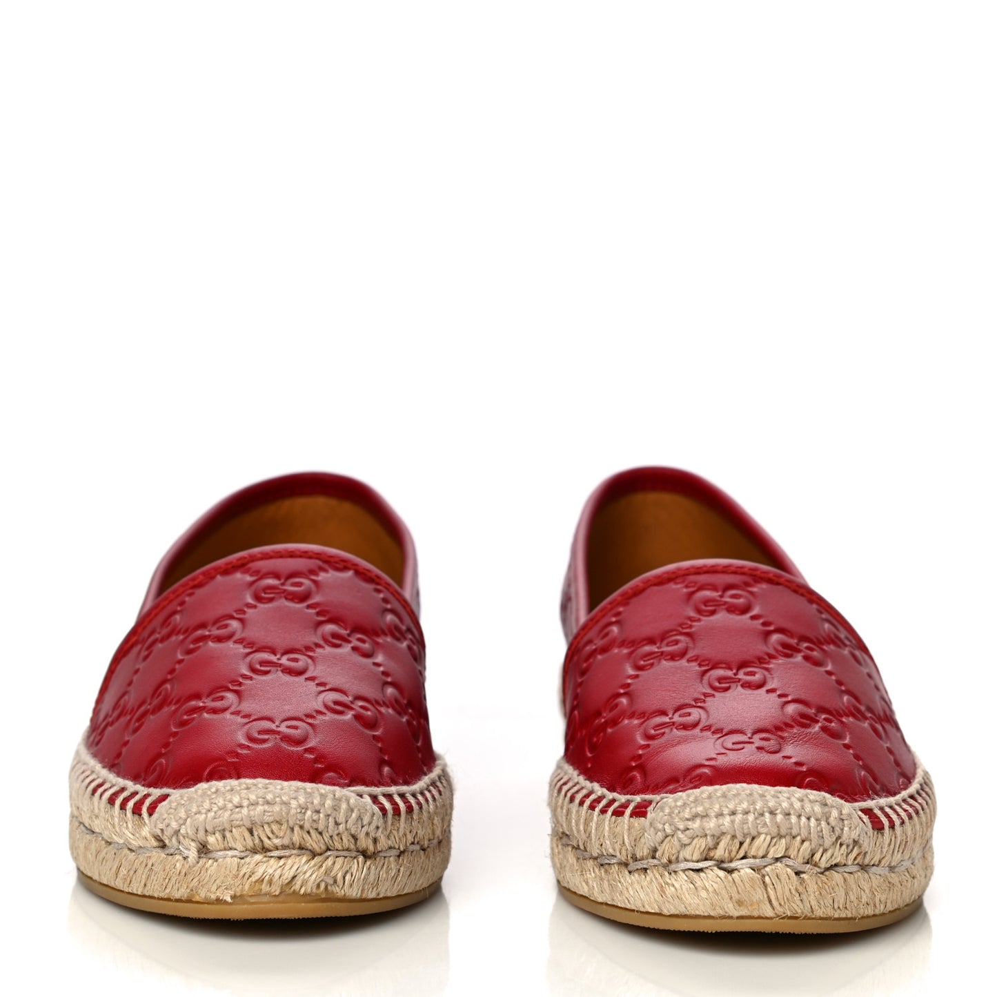 Guccissima Signature Espadrilles 36 Hibiscus Red