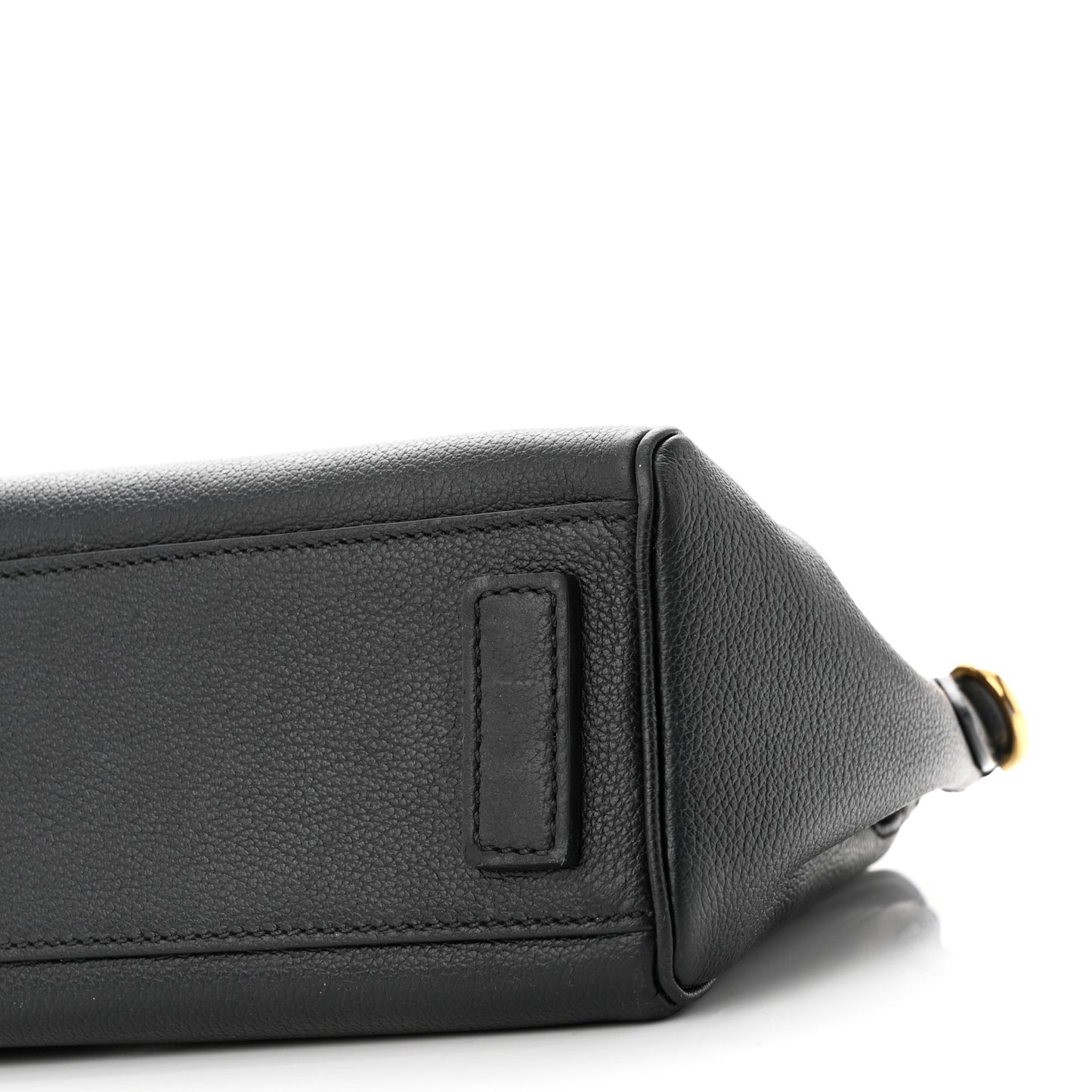 Grained Calfskin Small La Medusa Top Handle Bag Black