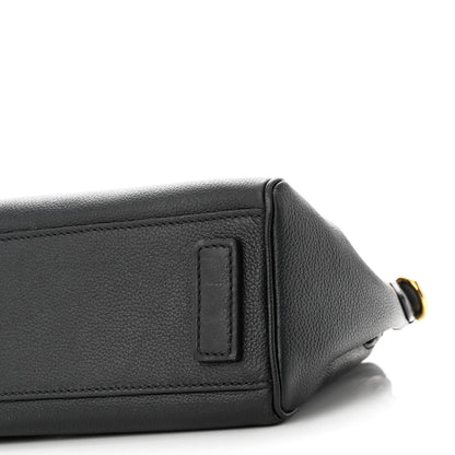 Versace Grained Calfskin Small La Medusa Top Handle Bag Black 9 of 10
