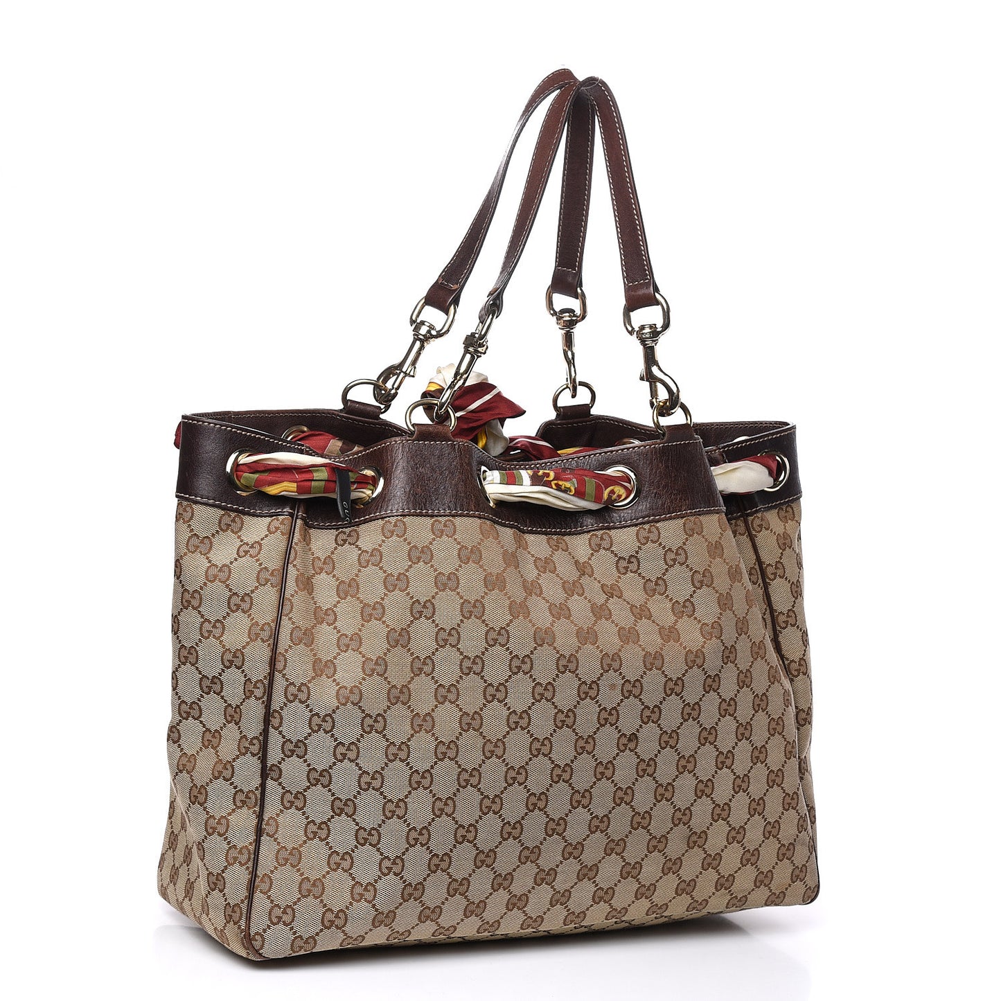 Monogram Large Positano Tote Brown