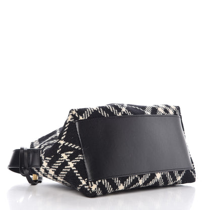Burberry Wool Plaid Check Small Shoulder Bag Black 4 of 14