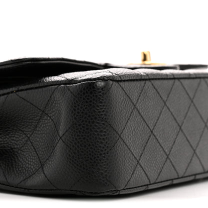 Chanel Caviar Quilted Medium Double Flap Black 9 of 11