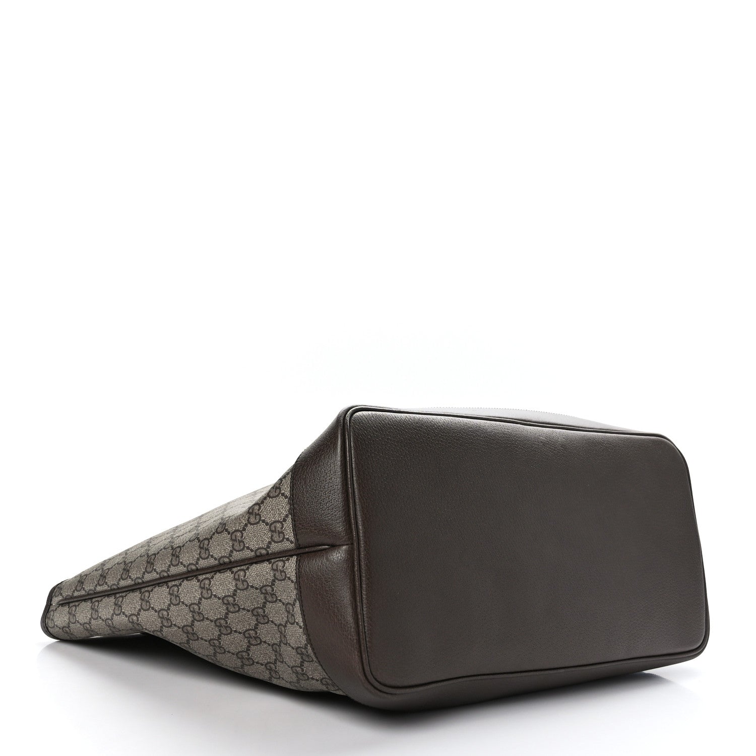 Gucci GG Supreme Monogram Textured Dollar Calfskin Web Large Ophidia Tote Beige Ebony New Acero 5 of 13