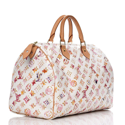 Louis Vuitton Watercolor Aquarelle Speedy 35 White 3 of 13