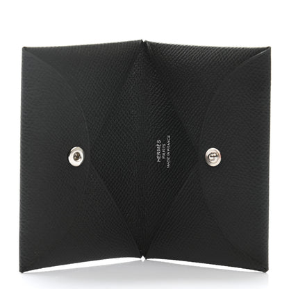 Hermes Epsom Calvi Card Case Black 5 of 8