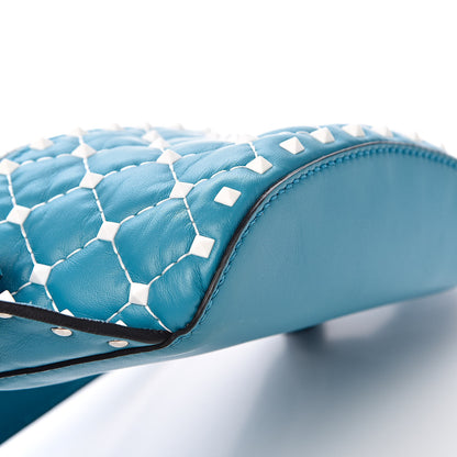Valentino Garavani Lambskin Free Rockstud Spike Belt Bag 85 Cerulean 7 of 9