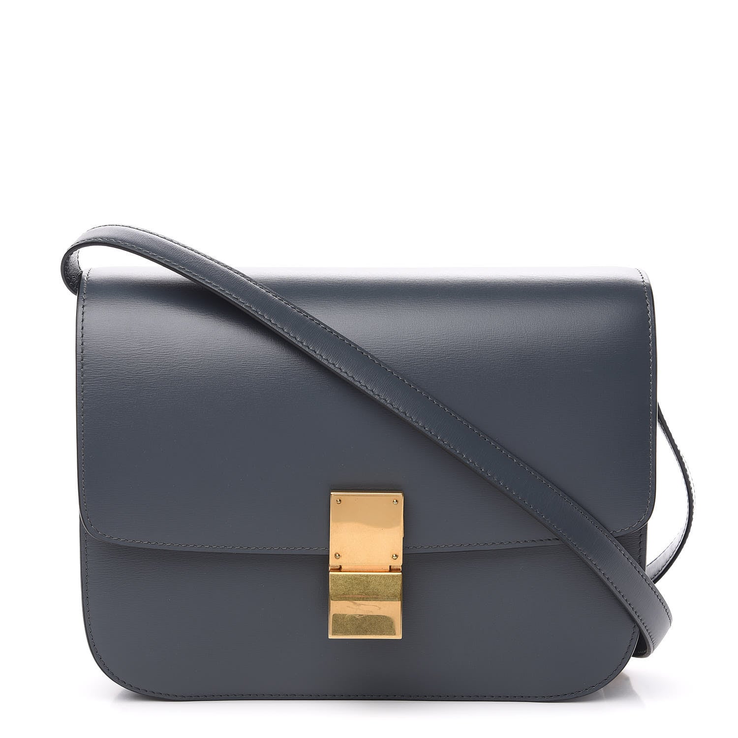 Celine Liege Calfskin Medium Classic Box Flap Bag Grey 1 of 8