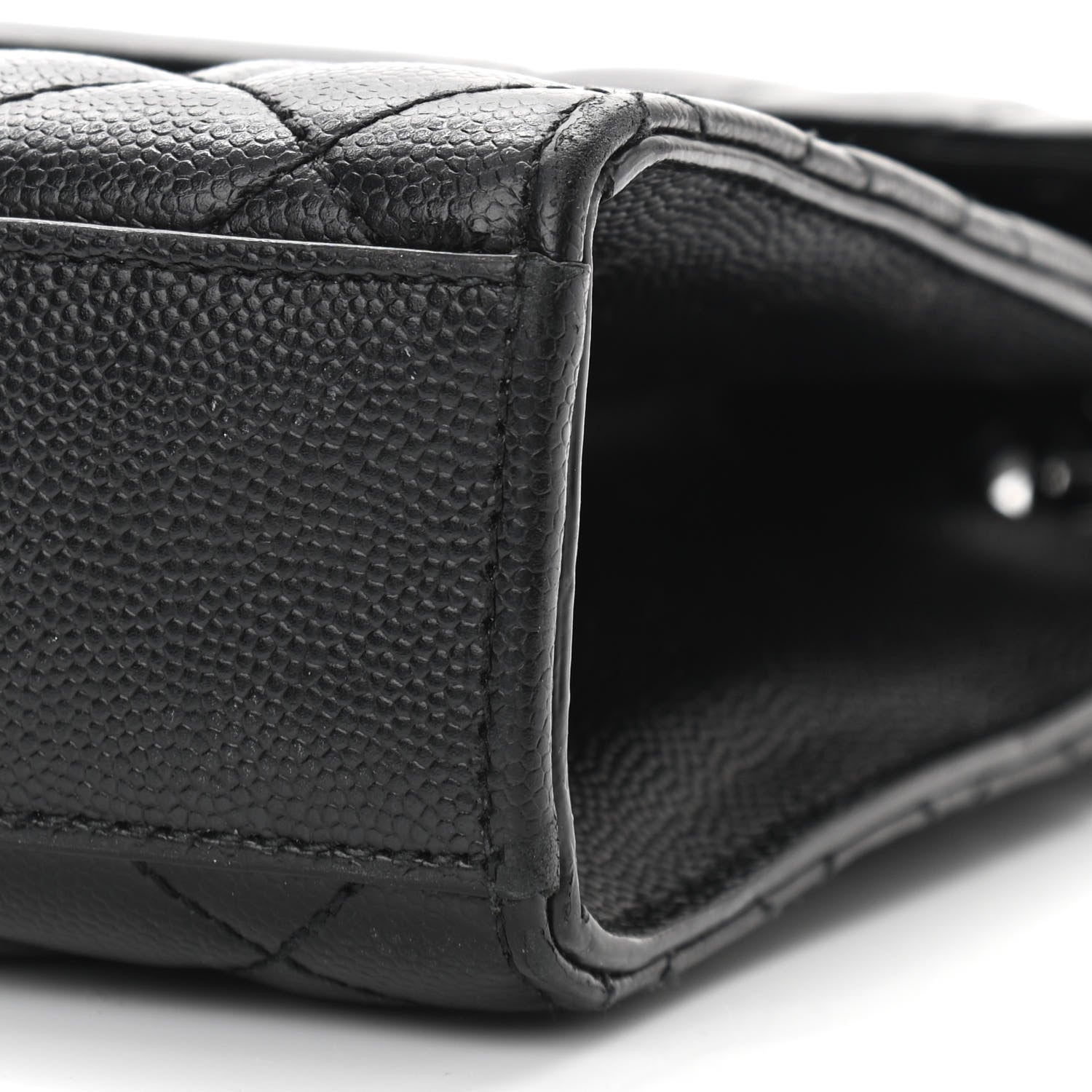 Saint Laurent Grain De Poudre Textured Mixed Matelasse Triquilt Medium Monogram Satchel Black 9 of 11