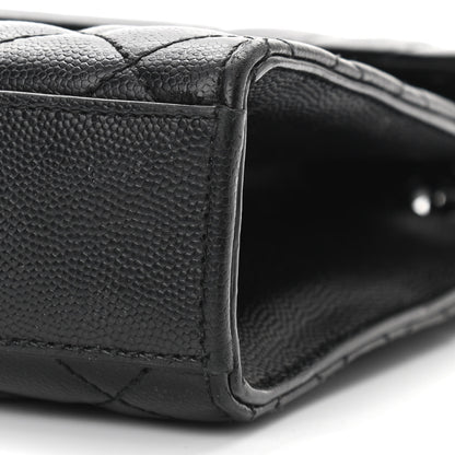 Saint Laurent Grain De Poudre Textured Mixed Matelasse Triquilt Medium Monogram Satchel Black 9 of 11