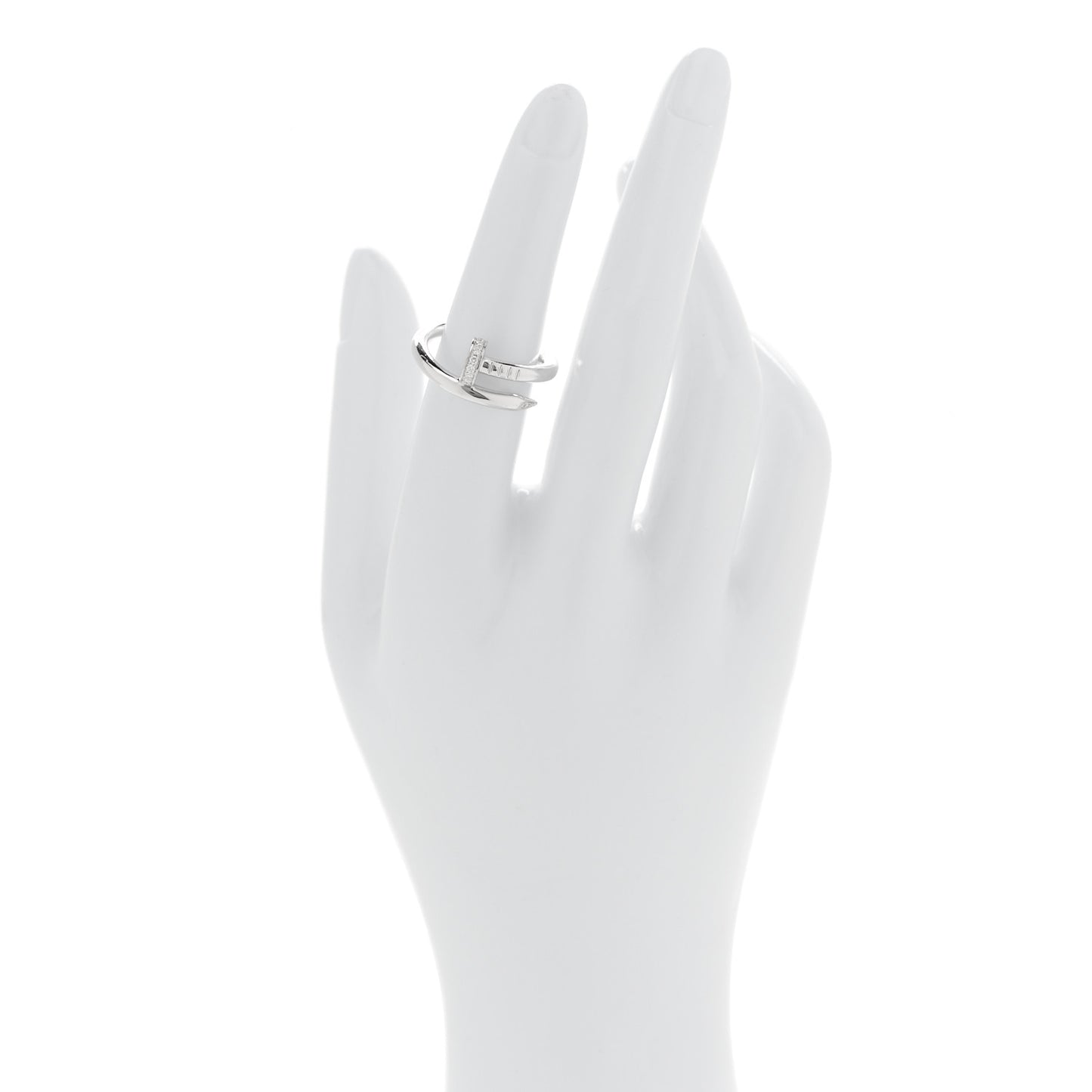 18K White Gold Diamond Juste Un Clou Ring 54 7