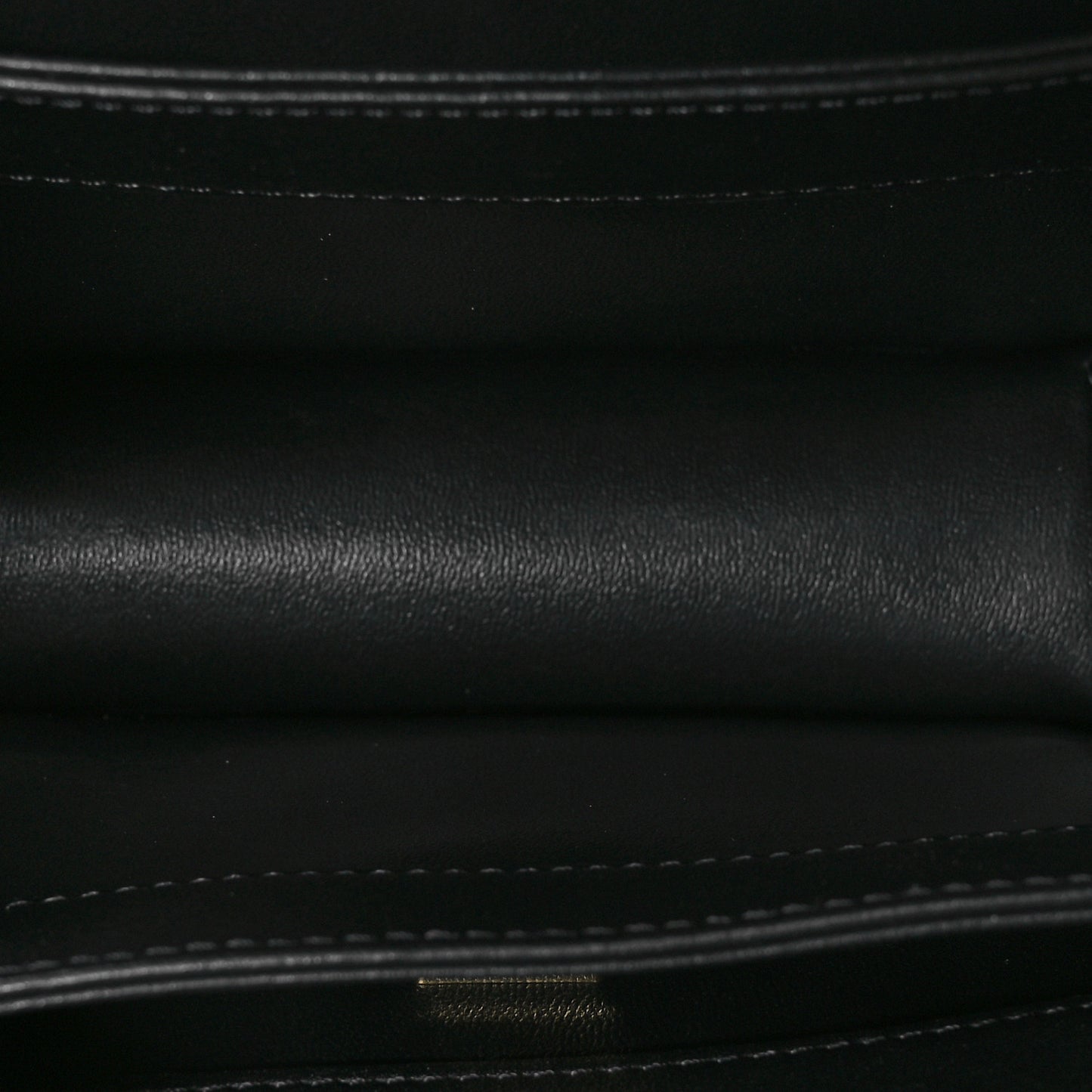 Calfskin Quilted Small Top Handle Flap Black