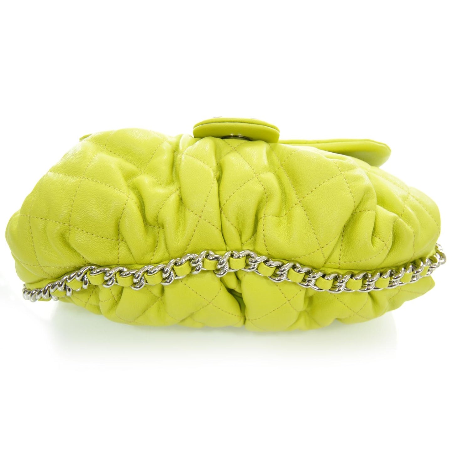 Lambskin Chain Around Medium Messenger Yellow 12C