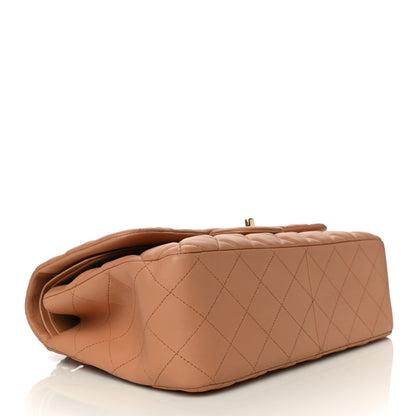 Chanel Lambskin Quilted Jumbo Double Flap Dark Beige 6 of 11