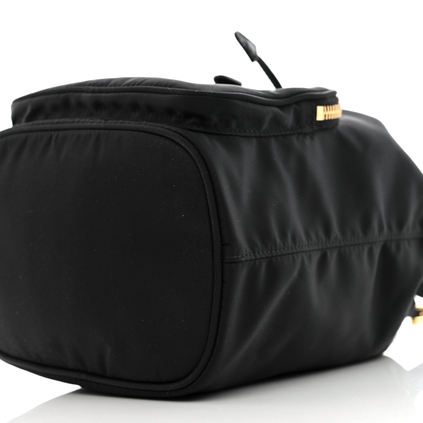 Saffiano Tessuto Nylon Mini Bucket Crossbody Bag Black