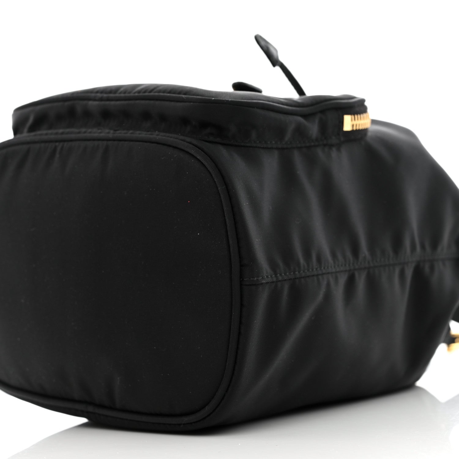 Prada Saffiano Tessuto Nylon Mini Bucket Crossbody Bag Black 11 of 12