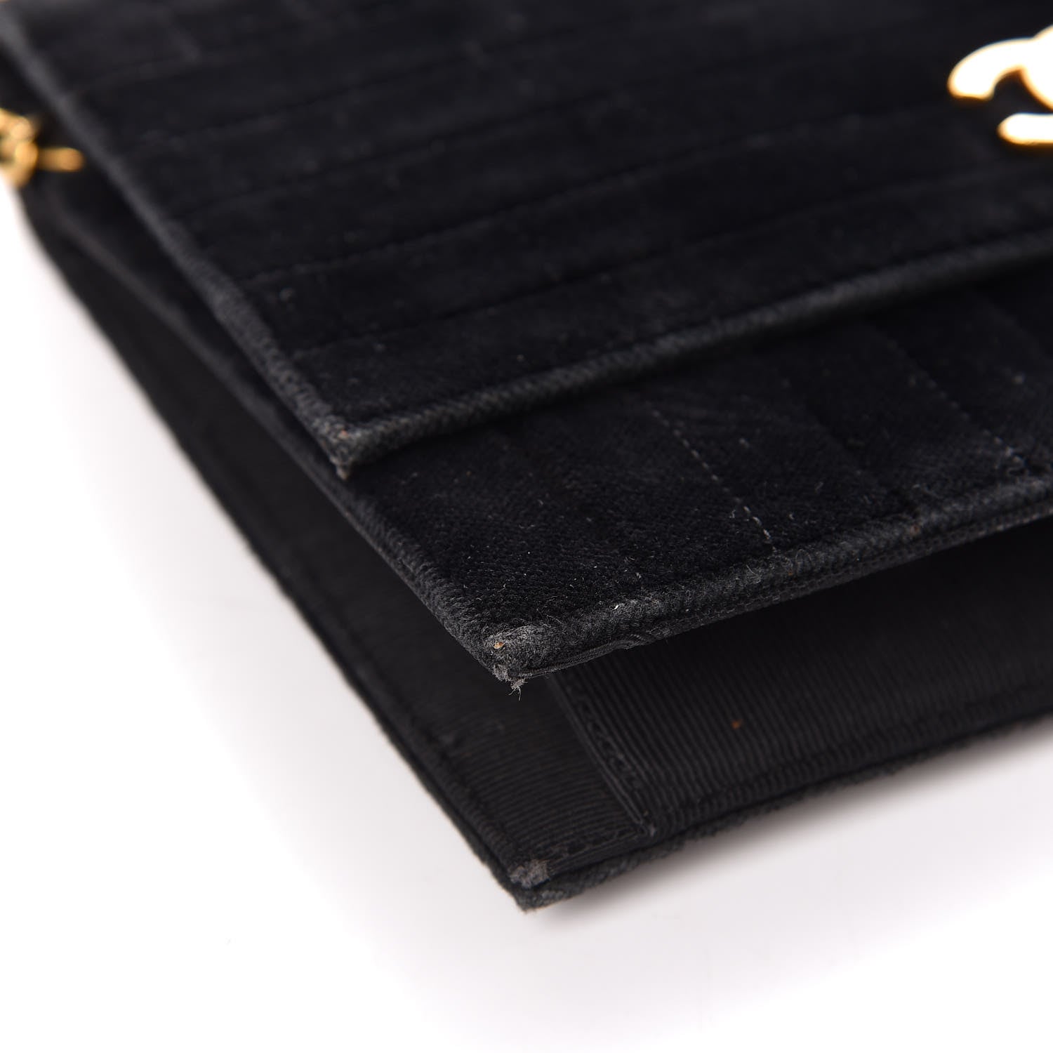 Chanel Velvet Vertical Horizontal Quilt Single Flap Black 10 of 14