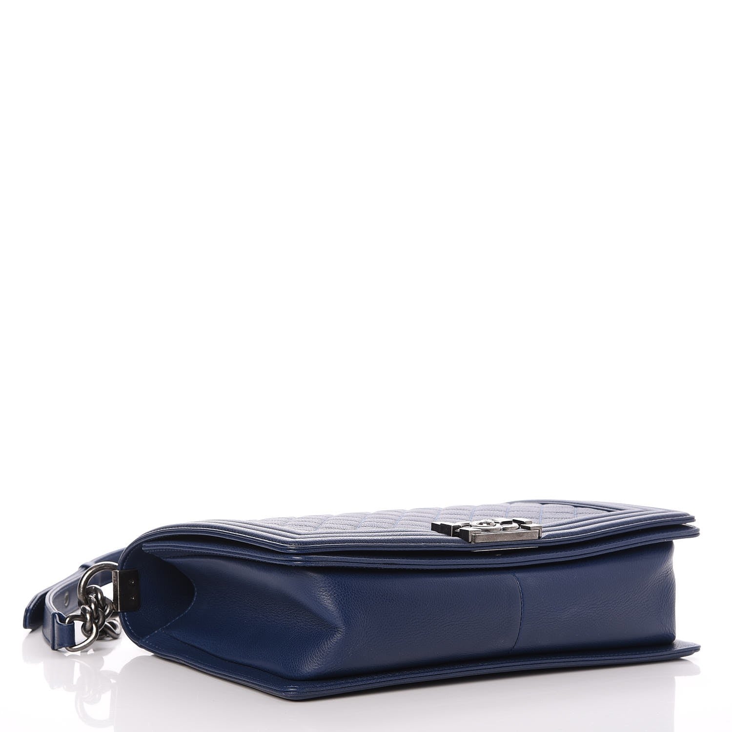 Chanel Grained Calfskin Quilted New Medium Boy Flap Navy 4 of 7