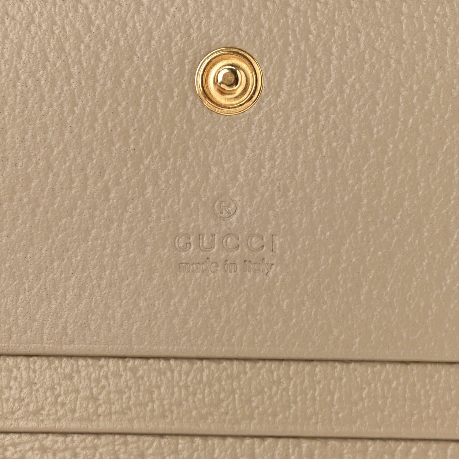 Gucci GG Supreme Monogram Textured Dollar Calfskin Horsebit 1955 Card Case Wallet Beige Mystic White Oatmeal 6 of 9