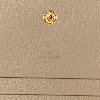 Gucci GG Supreme Monogram Textured Dollar Calfskin Horsebit 1955 Card Case Wallet Beige Mystic White Oatmeal 6 of 9