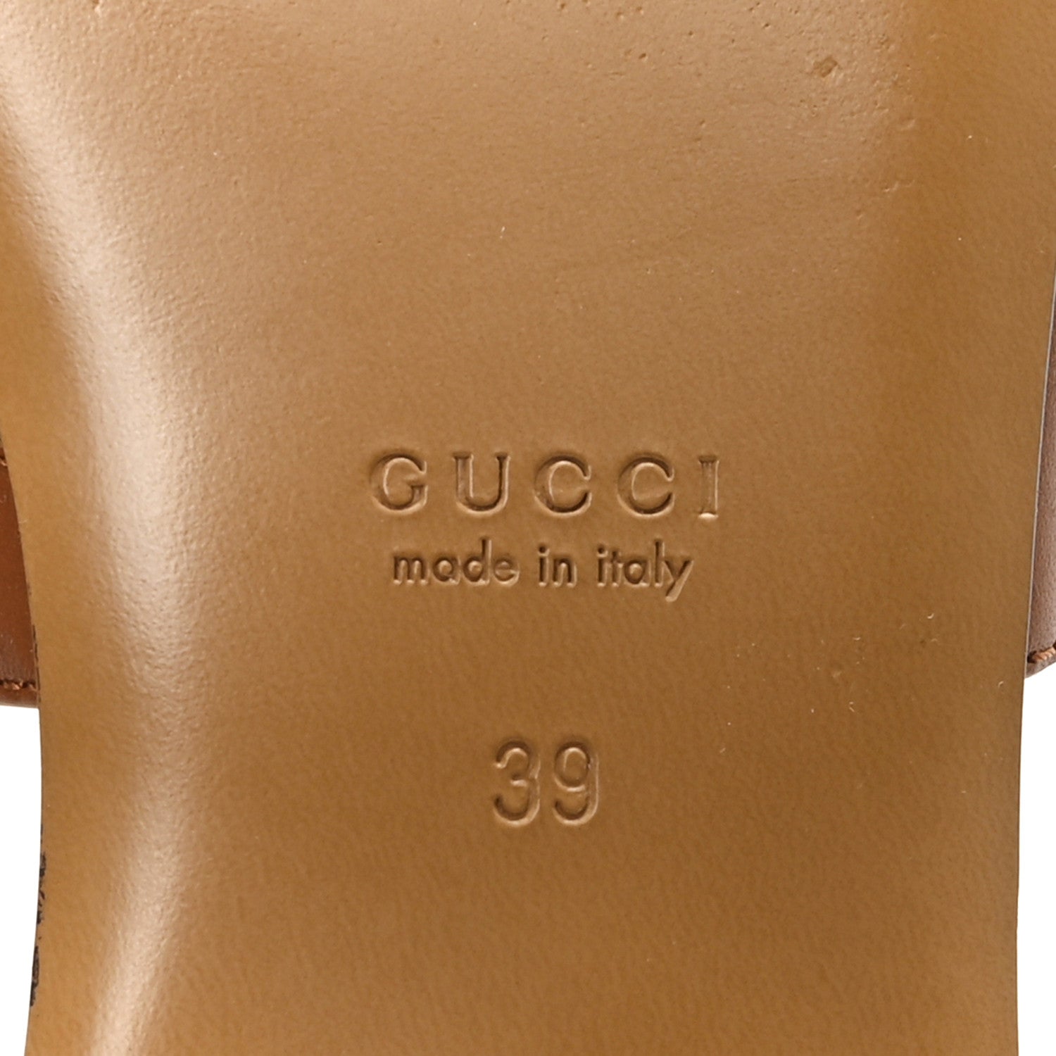 Gucci Calfskin Monogram Horsebit Womens Slide Sandals 39 Beige Ebony Sundial 7 of 10