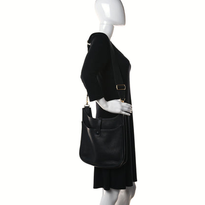 Hermes Taurillon Clemence Evelyne III PM Black 2 of 12