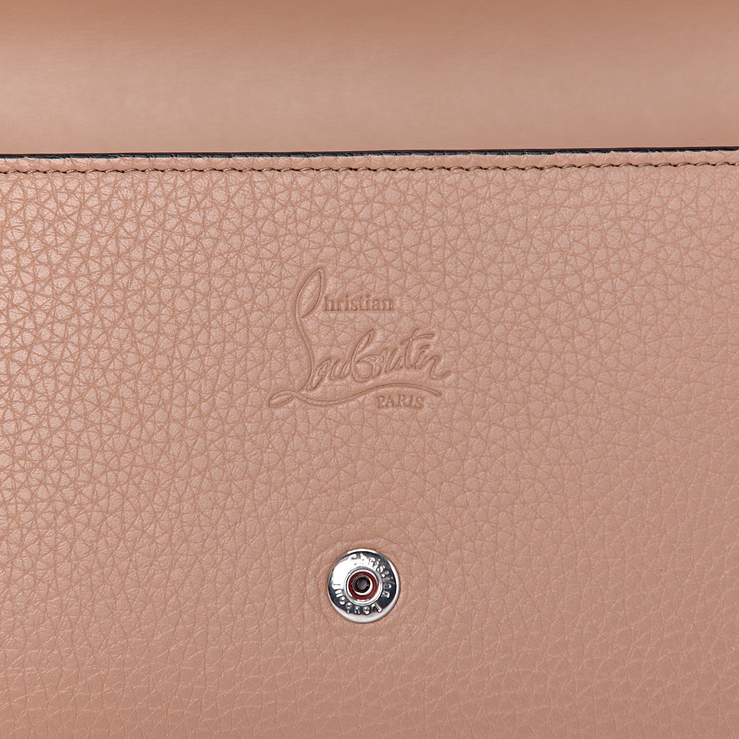 Christian Louboutin Calfskin Boudoir Chain Wallet Nude 6 of 10