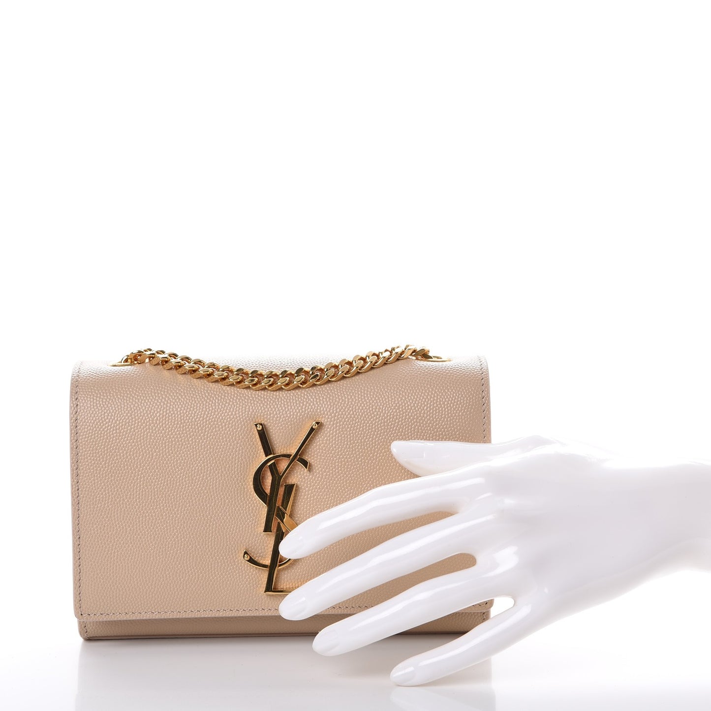 Grain De Poudre Small Monogram Kate Satchel Nude Powder
