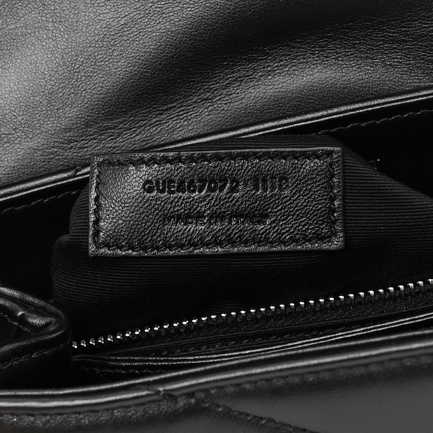 Calfskin Y Quilted Monogram Toy Loulou Crossbody Bag Black