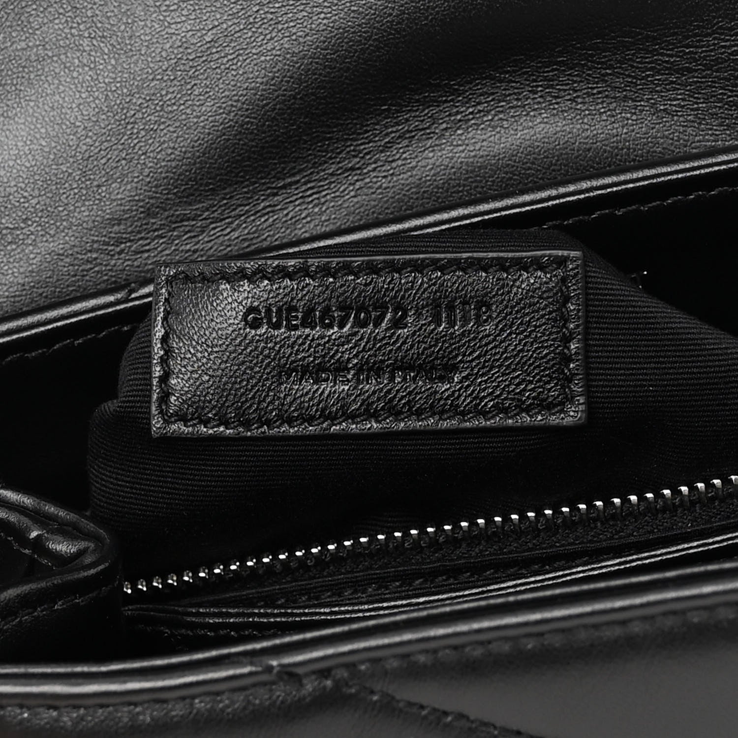 Saint Laurent Calfskin Y Quilted Monogram Toy Loulou Crossbody Bag Black 7 of 12
