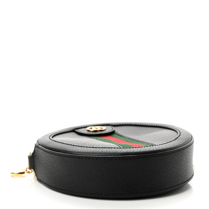 Gucci Grained Calfskin Web Mini Ophidia Round Shoulder Bag Black 4 of 10
