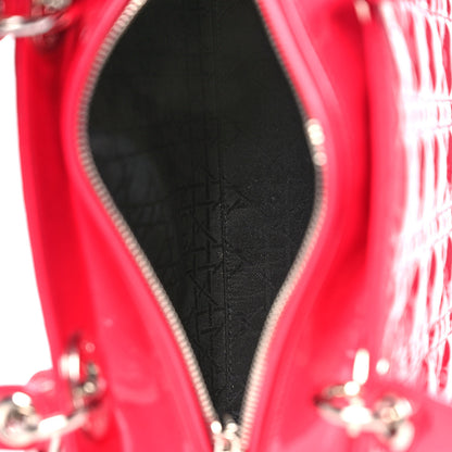 Christian Dior Patent Cannage Medium Lady Dior Red 5 of 17