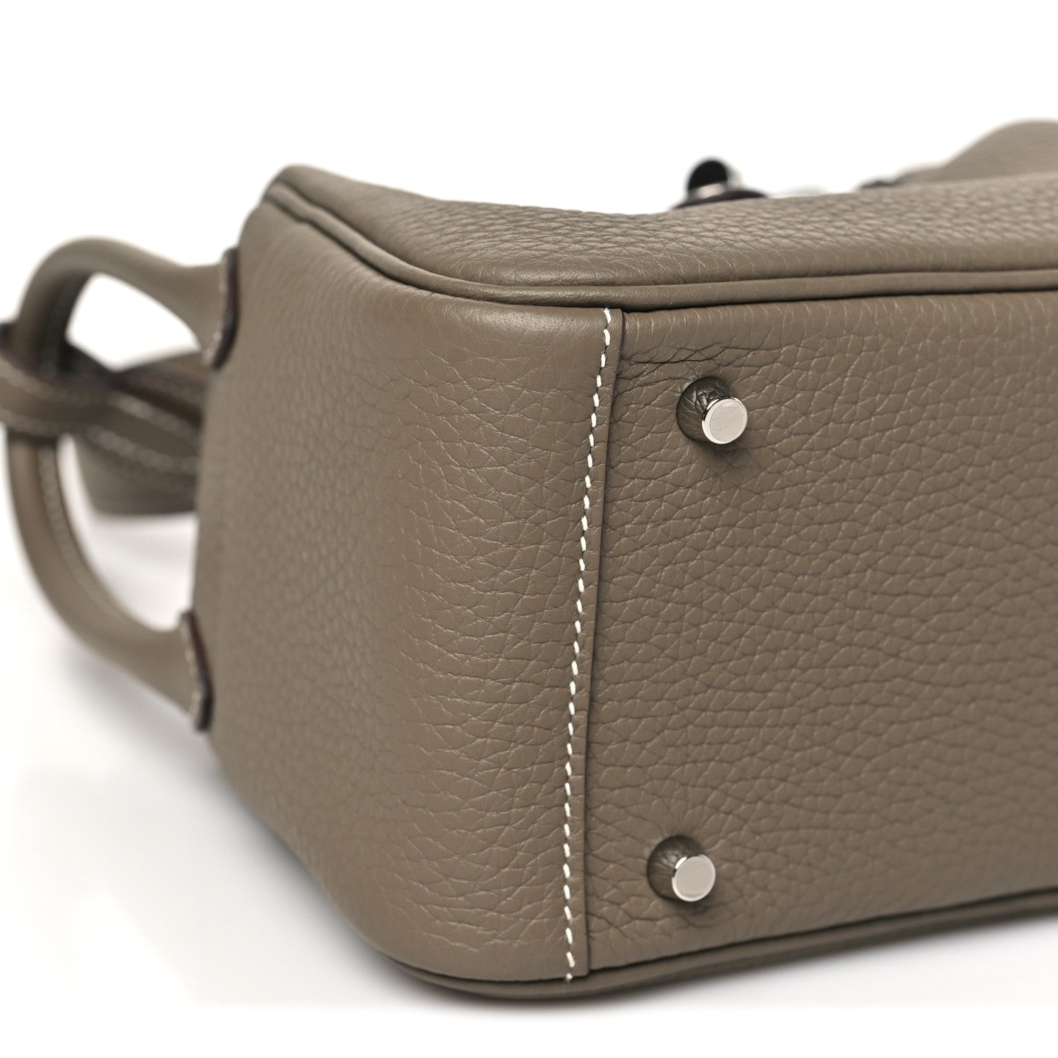 Hermes Taurillon Clemence Mini Lindy 20 Etoupe 9 of 10