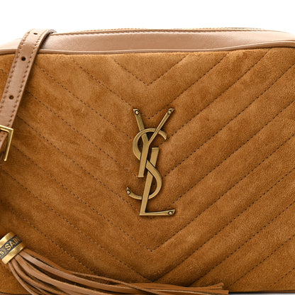 Saint Laurent Suede Matelasse Monogram Lou Camera Bag Cinnamon 8 of 11