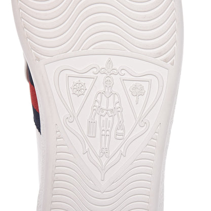 Gucci Calfskin Ayers Crystal Panther Embroidered Womens Ace Sneakers 37.5 White 6 of 10