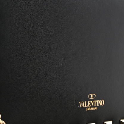 Valentino Garavani Vitello Mini Rockstud Wallet on Chain Black 11 of 12